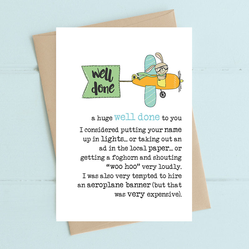 A Huge Well Done To You Woo Hoo Greeting Card