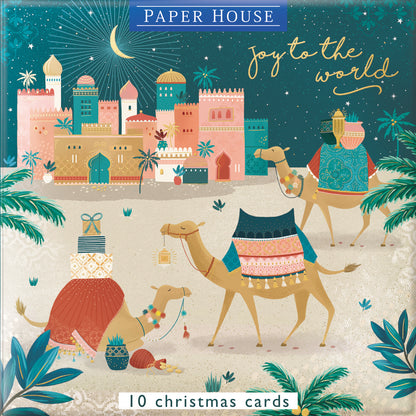 Box of 10 Joy to The World Christmas Cards In 2 Designs