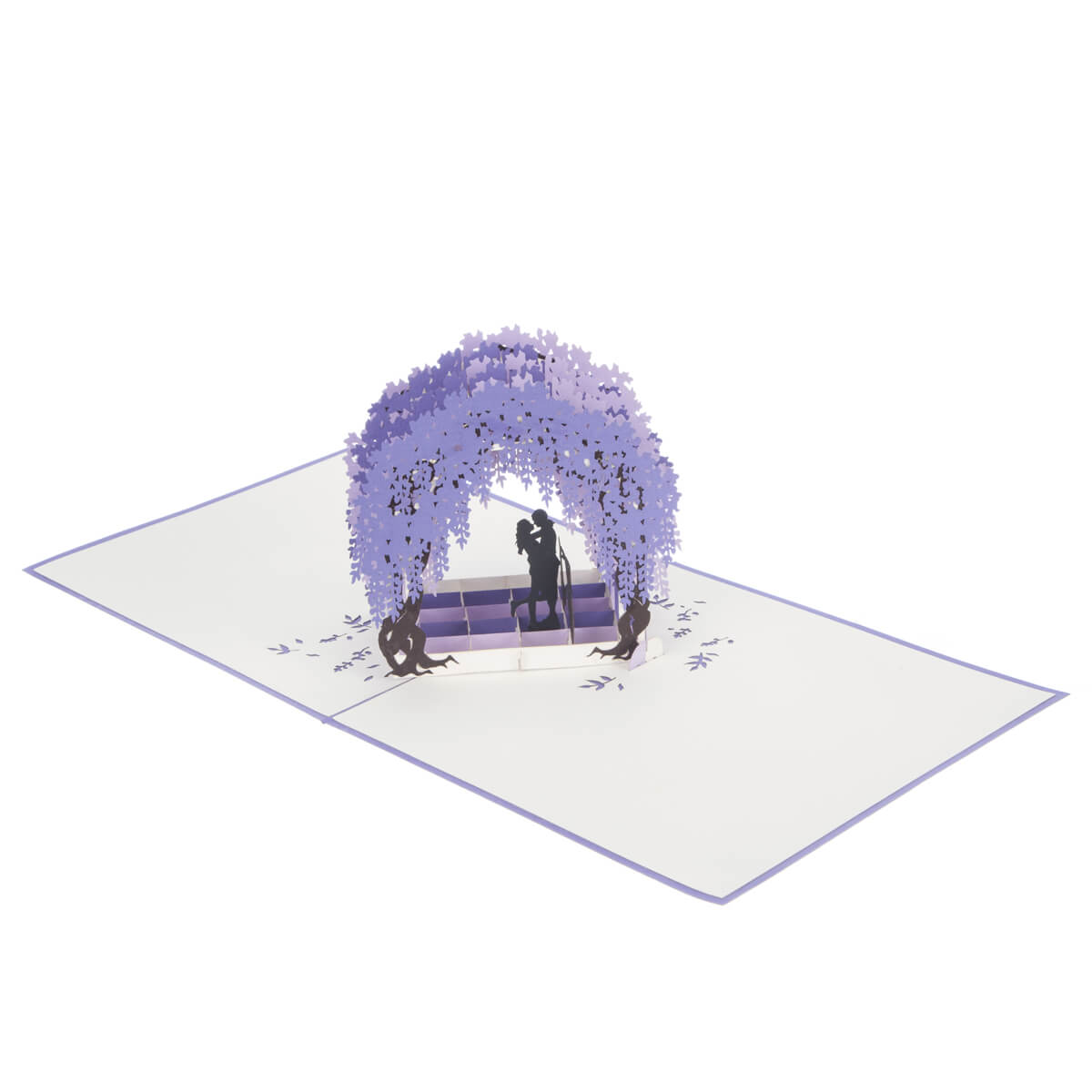 Wisteria Love Pop-Up Any Occasion Greeting Card Blank Inside