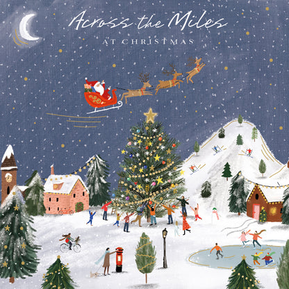 Across The Miles At Christmas Santa's Sleigh Christmas Card