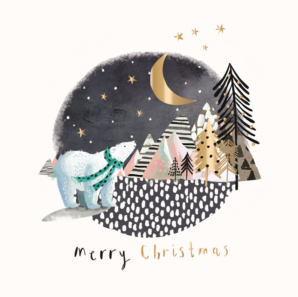 Christmas Artic Winter Curious Inksmith Christmas Card