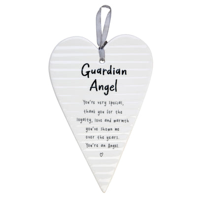 Guardian Angel Heart Shaped Plaque You're An Angel Guardian Angel