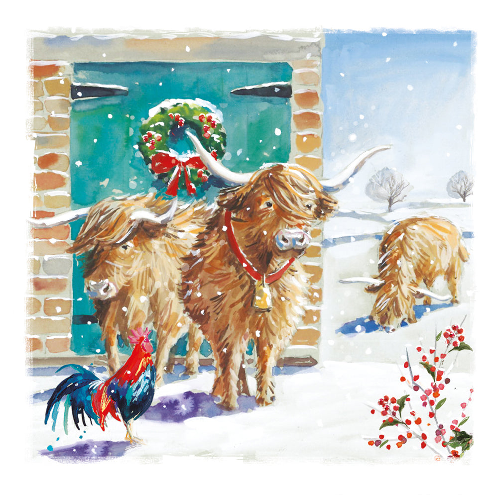 Box of 12 Festive Farm Yard Assorted Christmas Cards