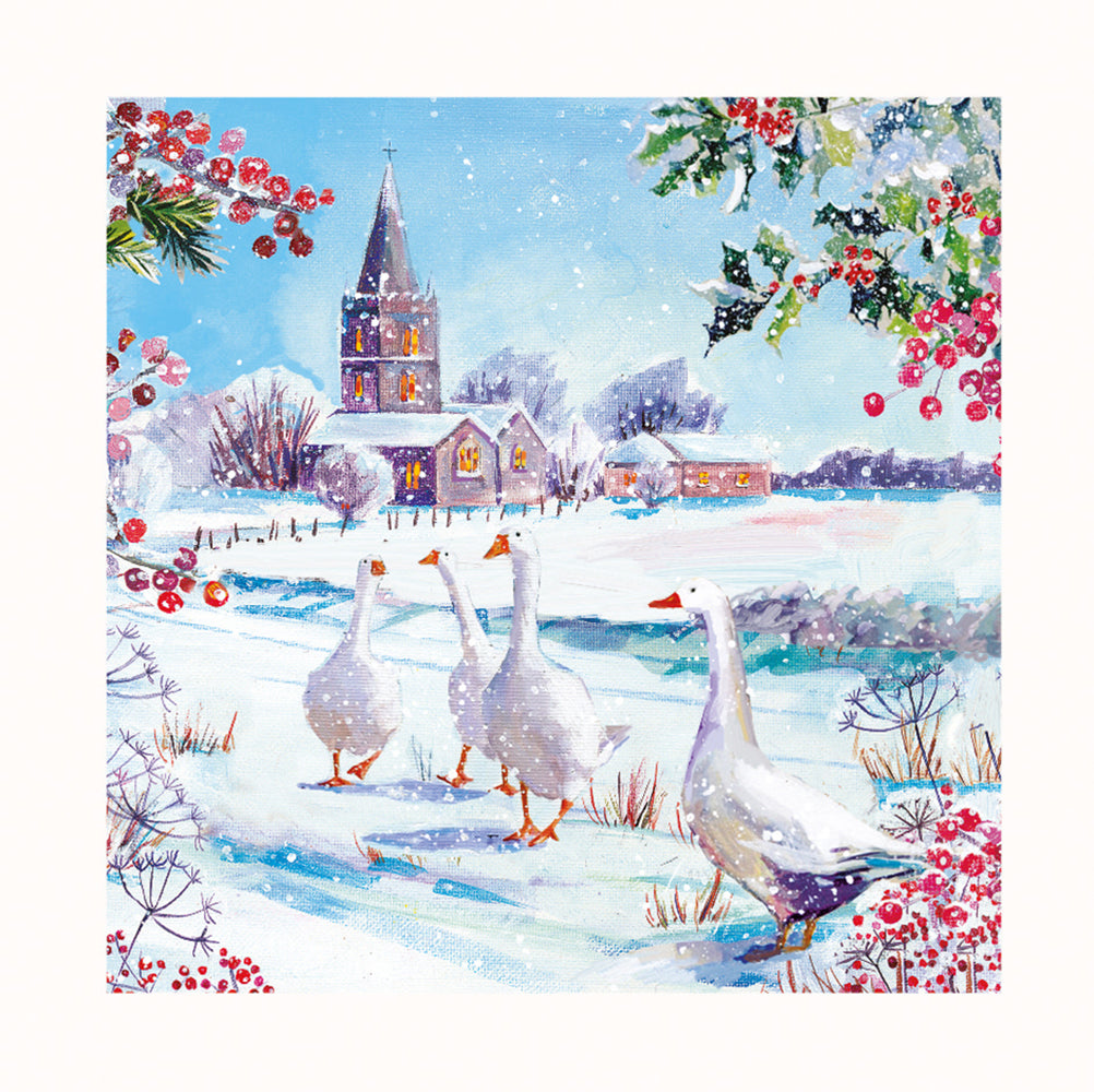 Box of 12 Winter Snowy Animals Assorted Christmas Cards