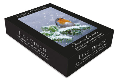 Box of 24 Christmas Winter Animals Assorted Christmas Cards