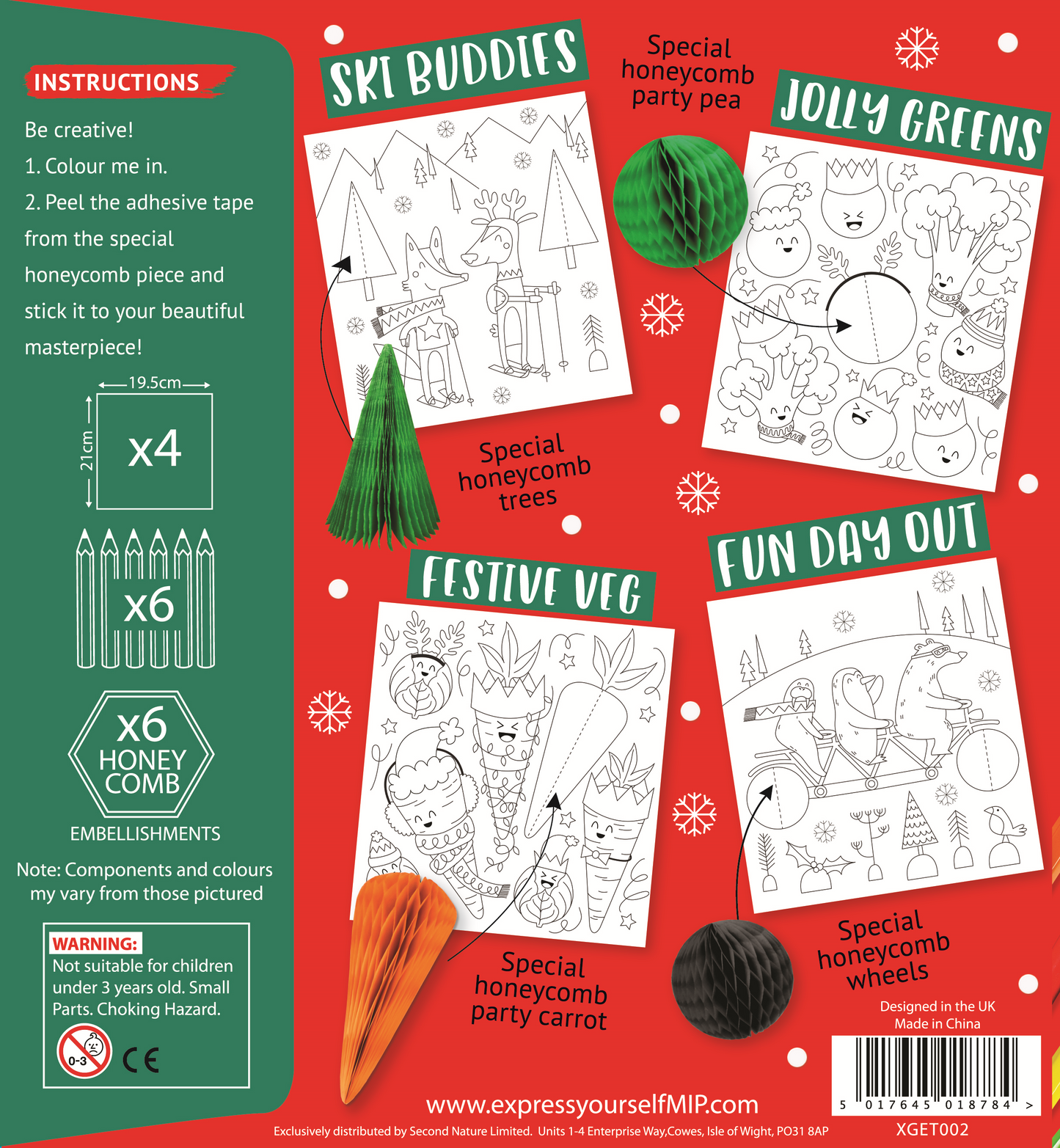 Festive Friends Get Set Make Activity Pack Colouring In Set