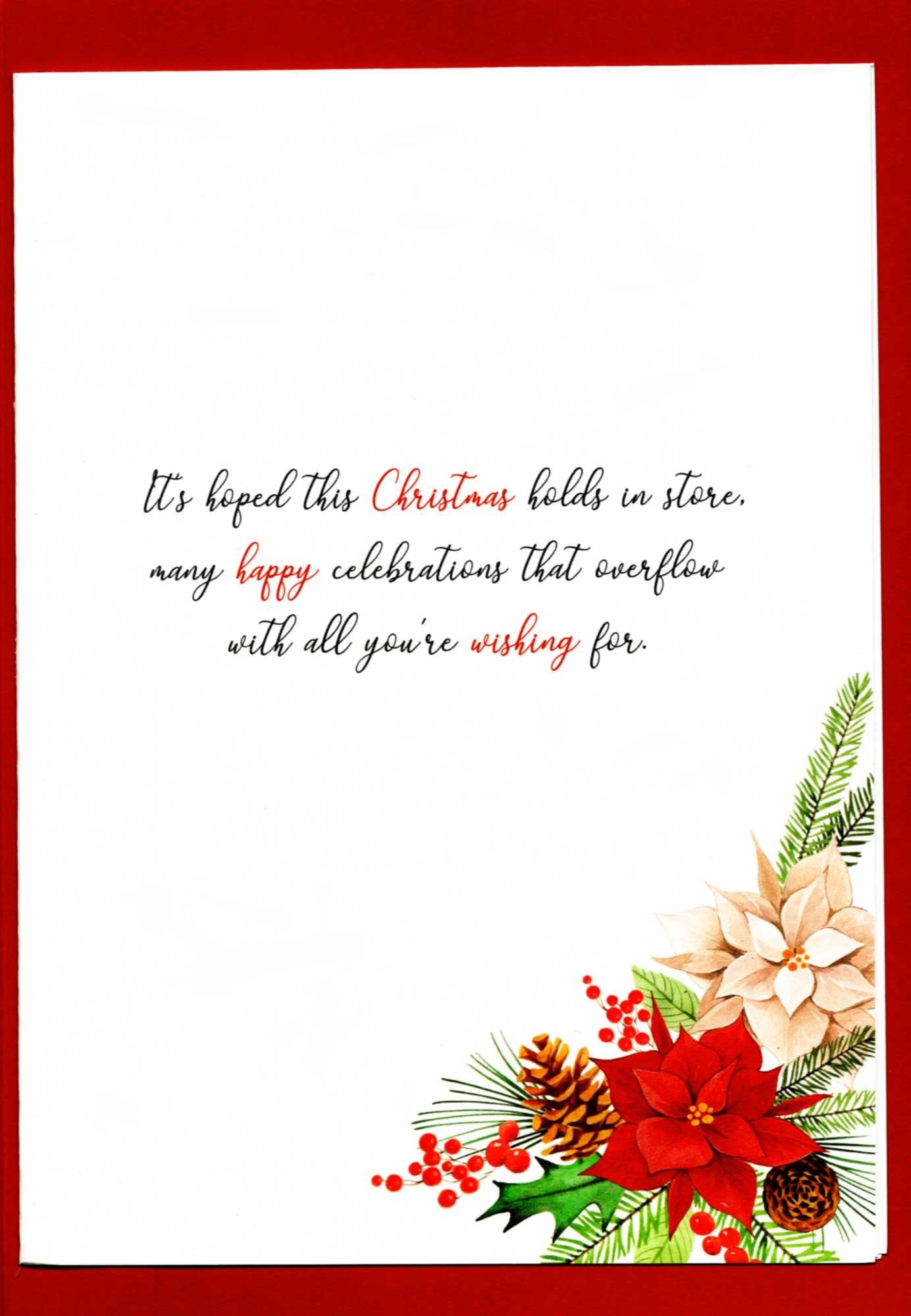 Daughter & Son-In-Law Embellished Magnifique Christmas Card