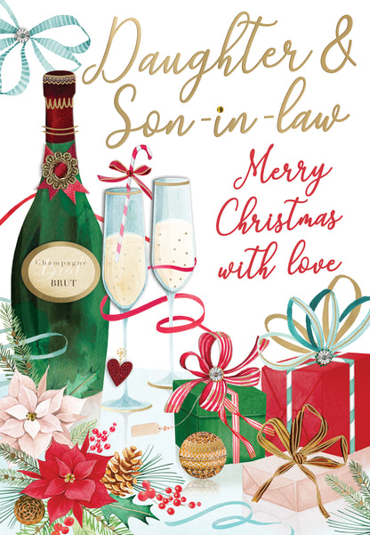 Daughter & Son-In-Law Embellished Magnifique Christmas Card