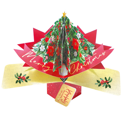 Godchild Christmas Card 3D Xmas Tree Pop Up Christmas Card