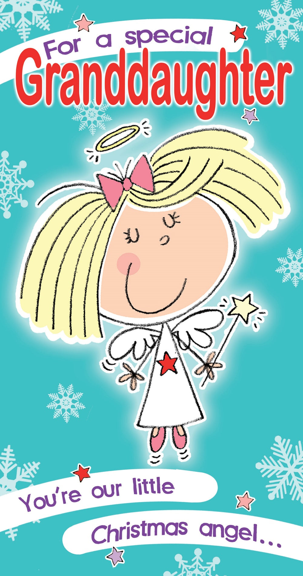 Special Granddaughter Angel Funny Christmas Card