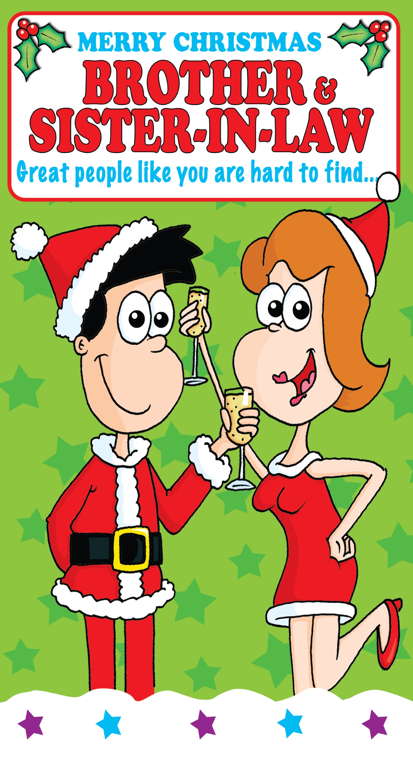 Great Brother & Sister-In-Law Funny Christmas Card
