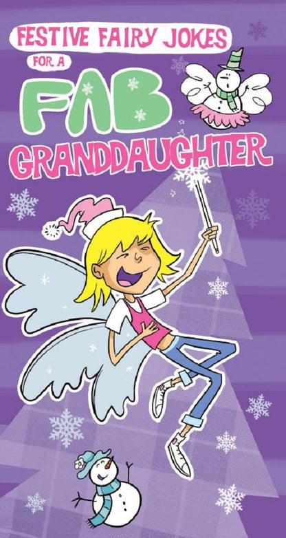 Festive Fairy Jokes Granddaughter Funny Christmas Card