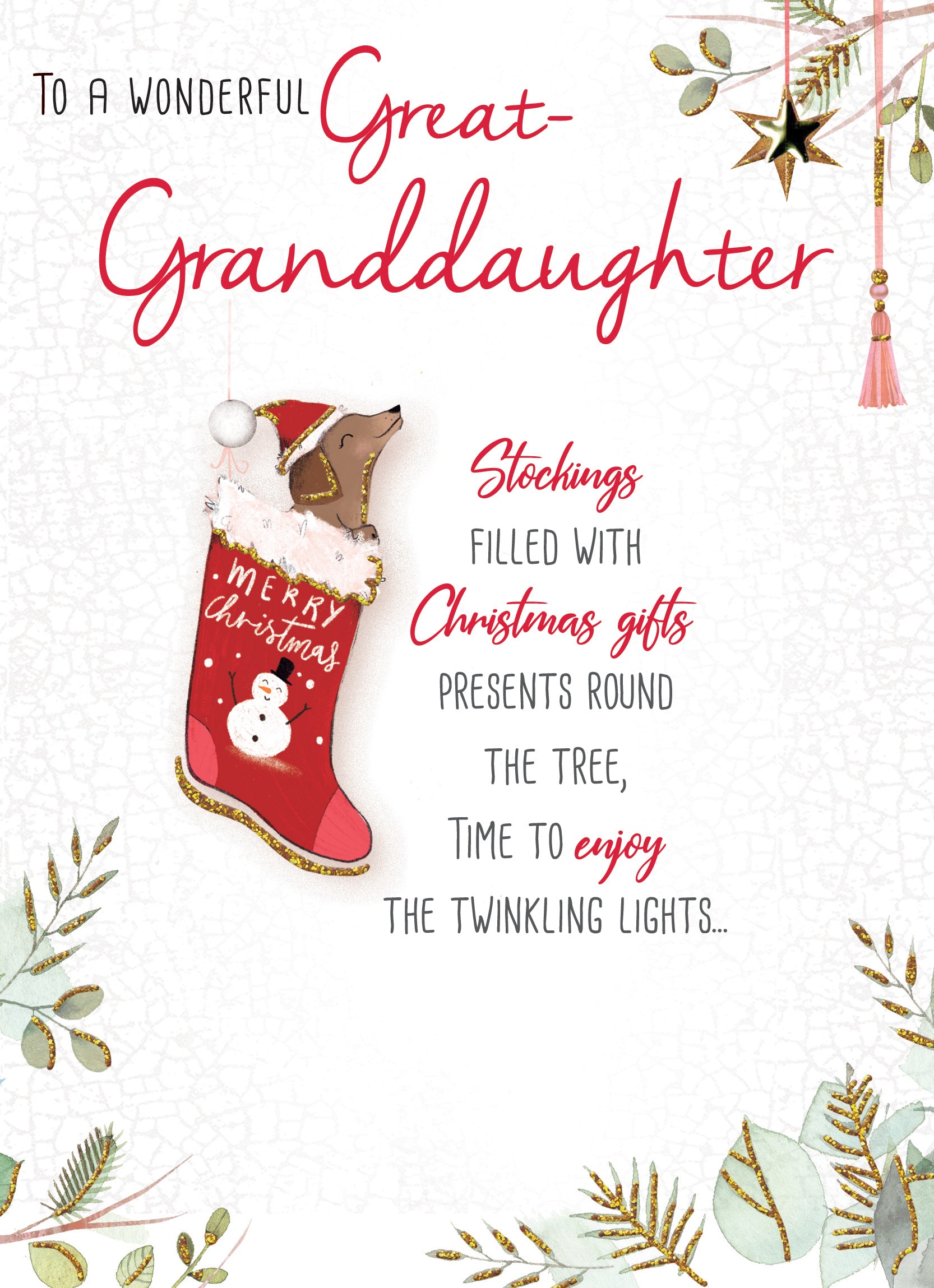 Great-Granddaughter Embellished Christmas Card – Love Kate's