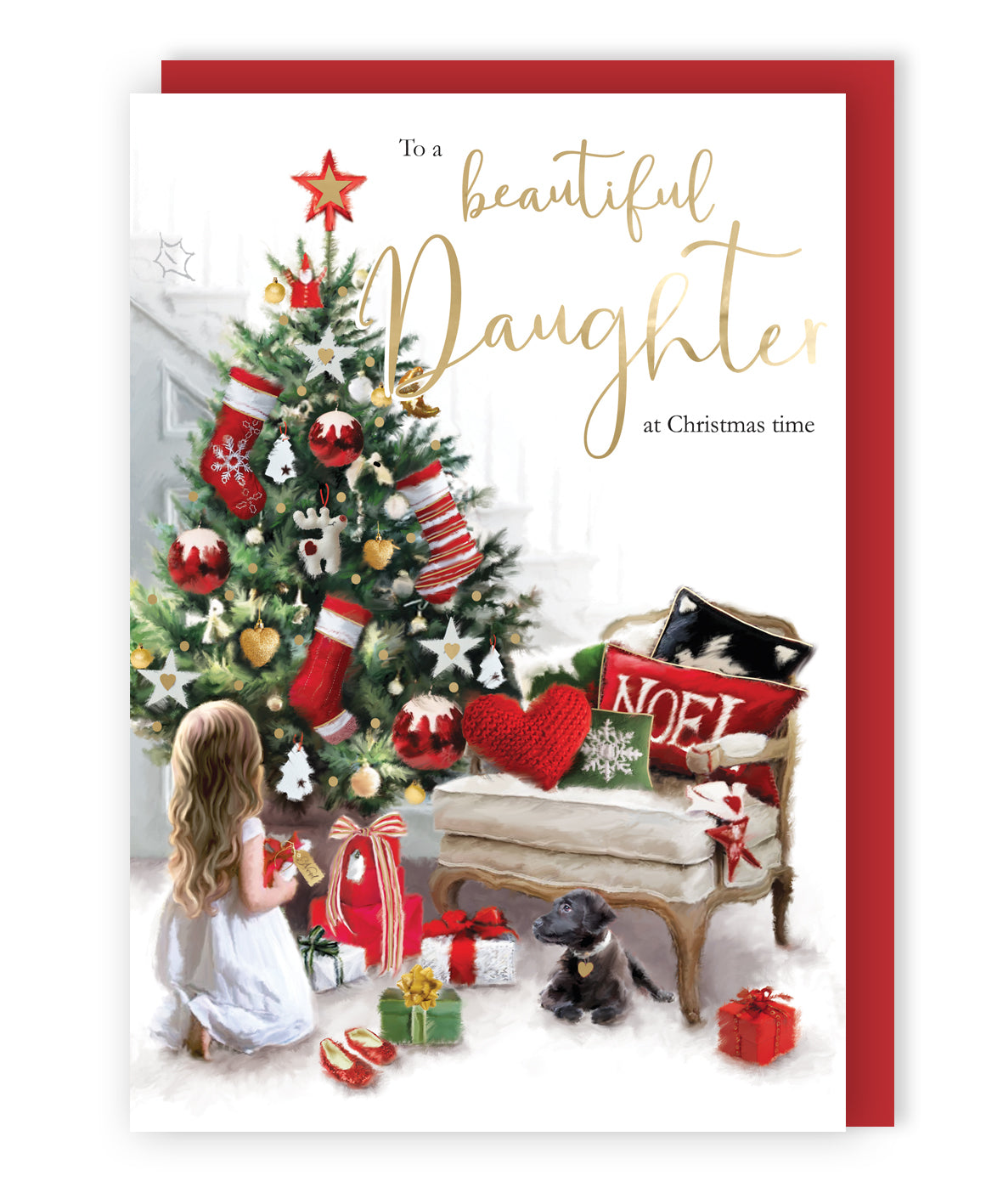 Beautiful Daughter Singing Musical Christmas Card