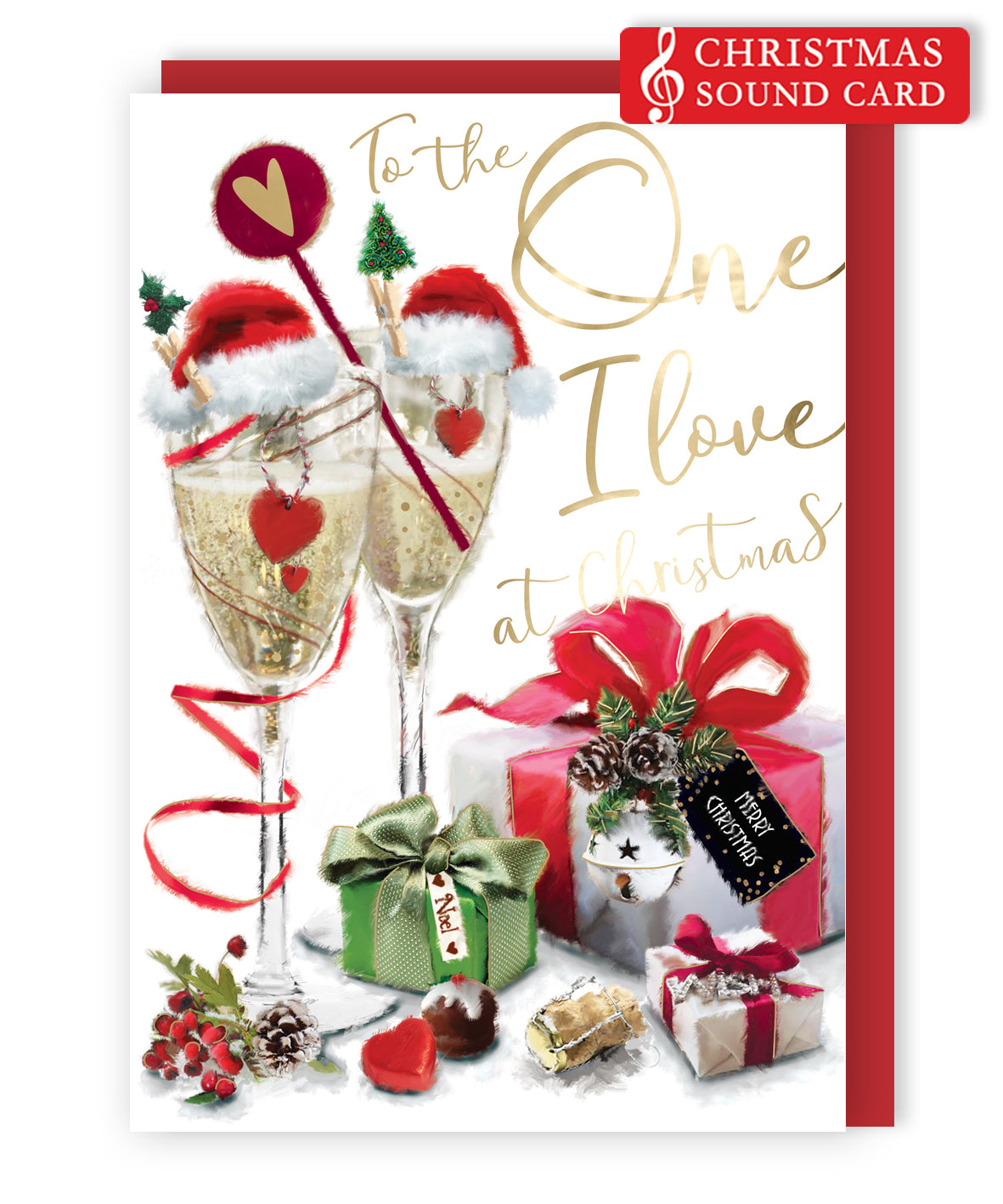 To The One I Love Singing Musical Christmas Card