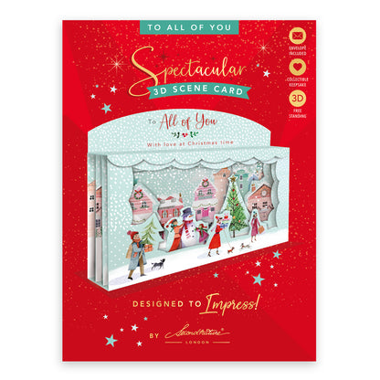 All Of You Spectacular 3D Street Scene Christmas Card