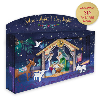 Silent Night Spectacular 3D Nativity Scene Christmas Card