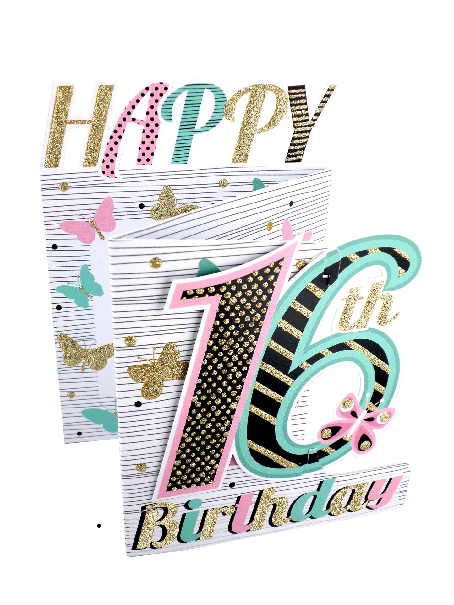 Happy 16th Birthday Girls 3D Cutting Edge Birthday Card