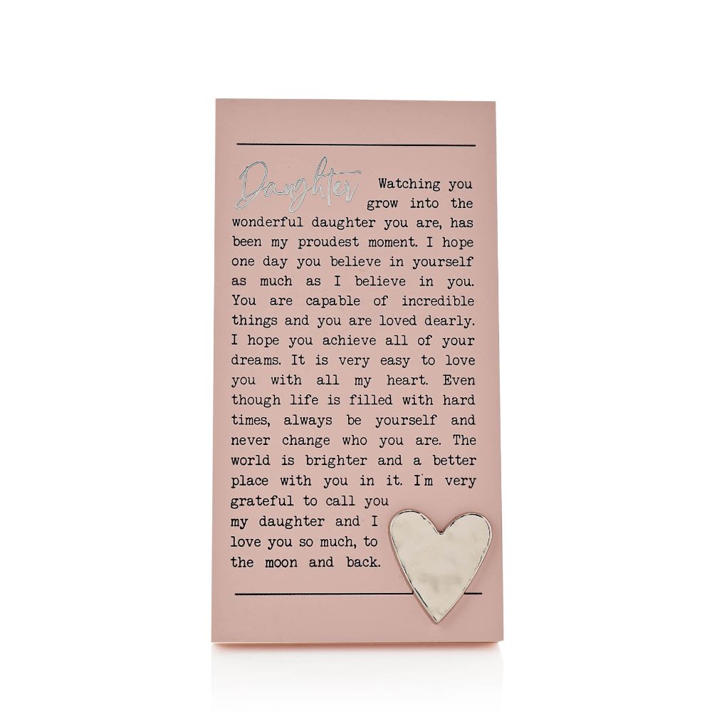 "Daughter" Sentimental Moments Message Plaque