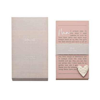 "Nan" Sentimental Moments Message Plaque