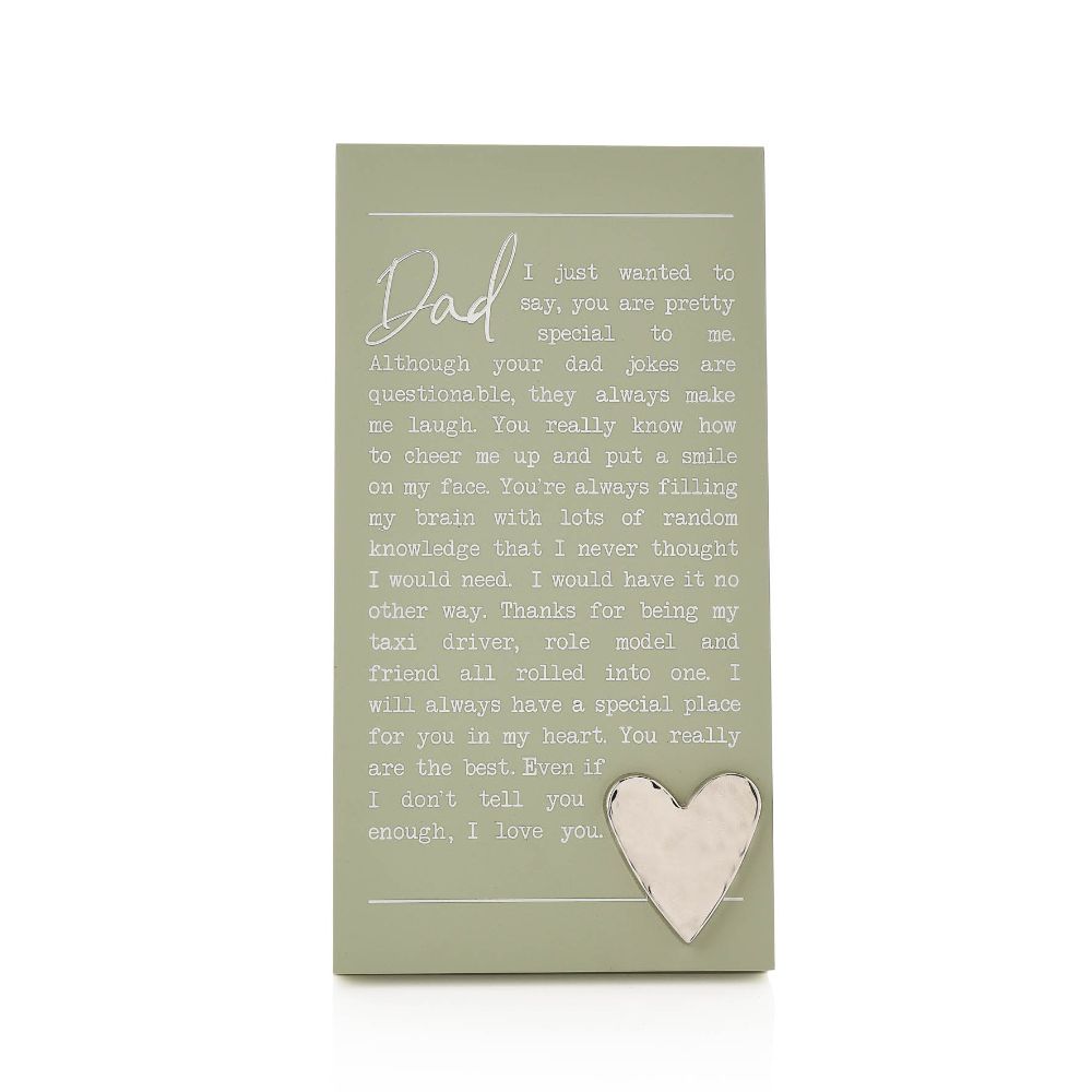 "Dad" Sentimental Moments Message Plaque!