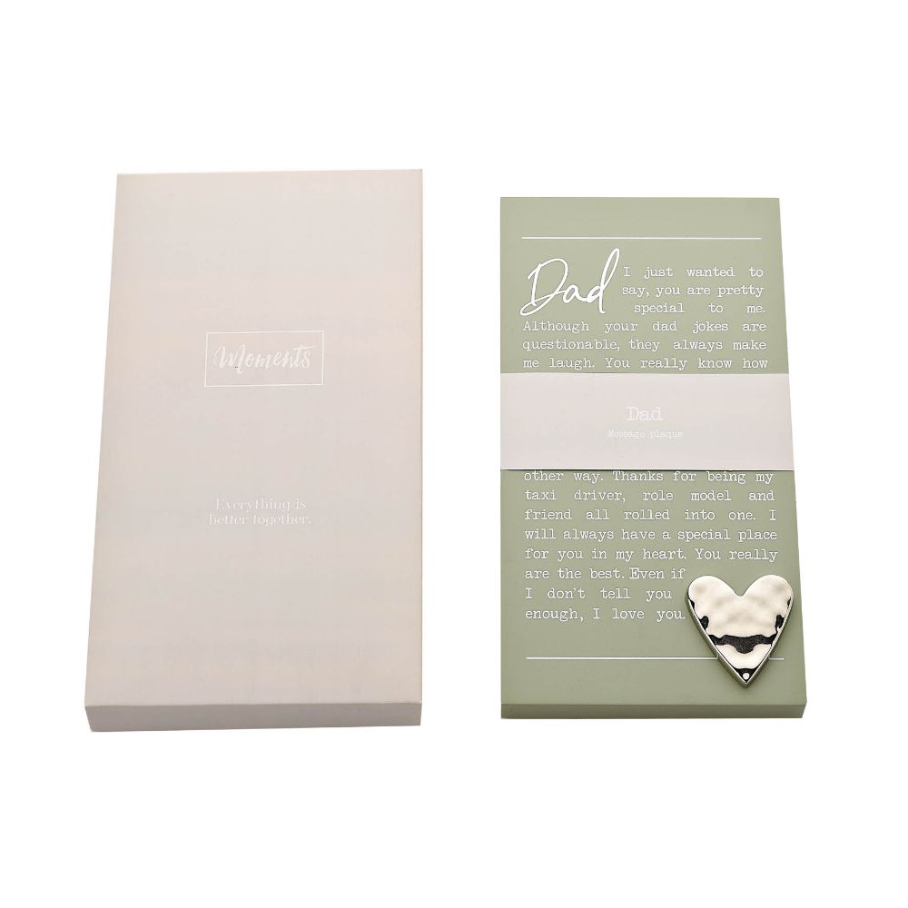 "Dad" Sentimental Moments Message Plaque!