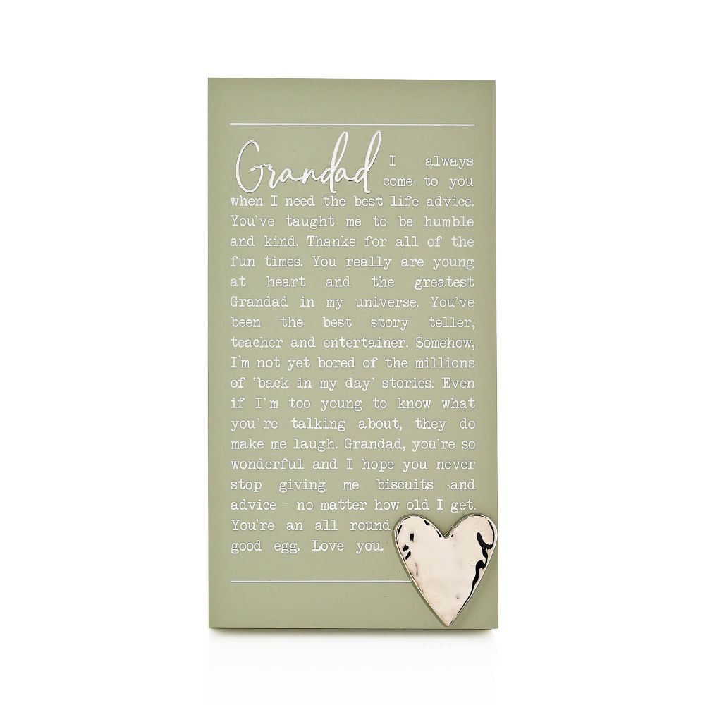 "Grandad" Sentimental Moments Message Plaque