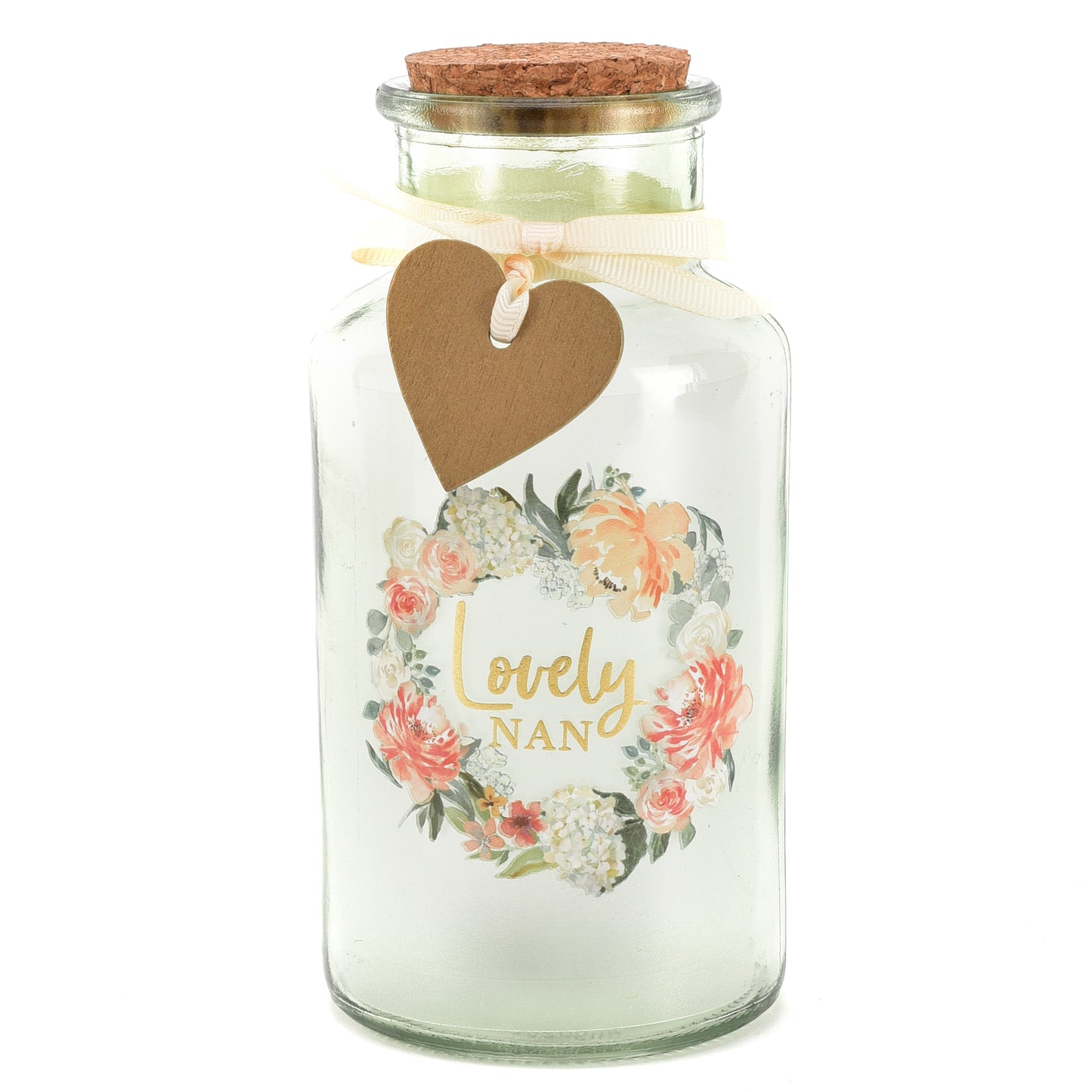 Lovely Nan Peaches & Cream Light Up Jar In Green