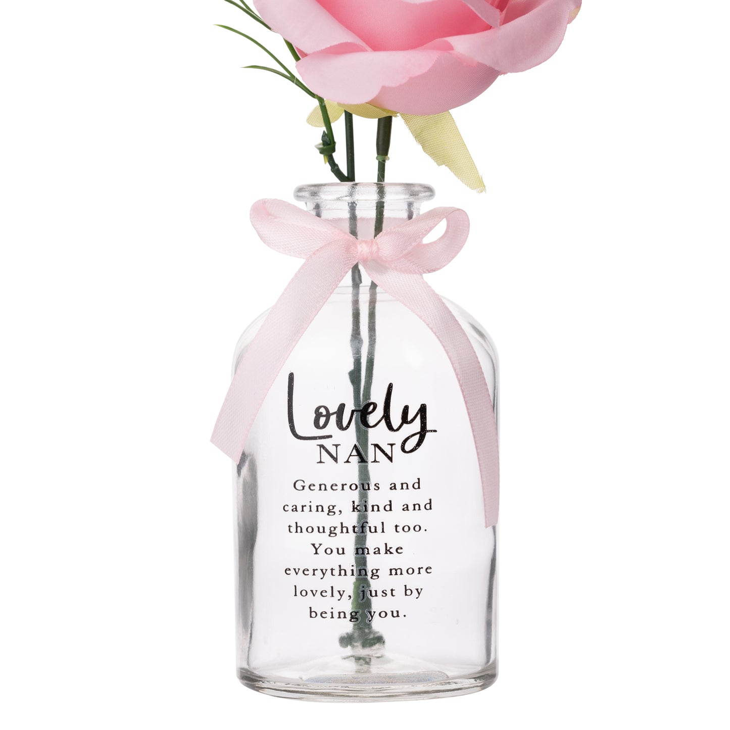 Lovely Nan Flower In A Glass Jar With Message