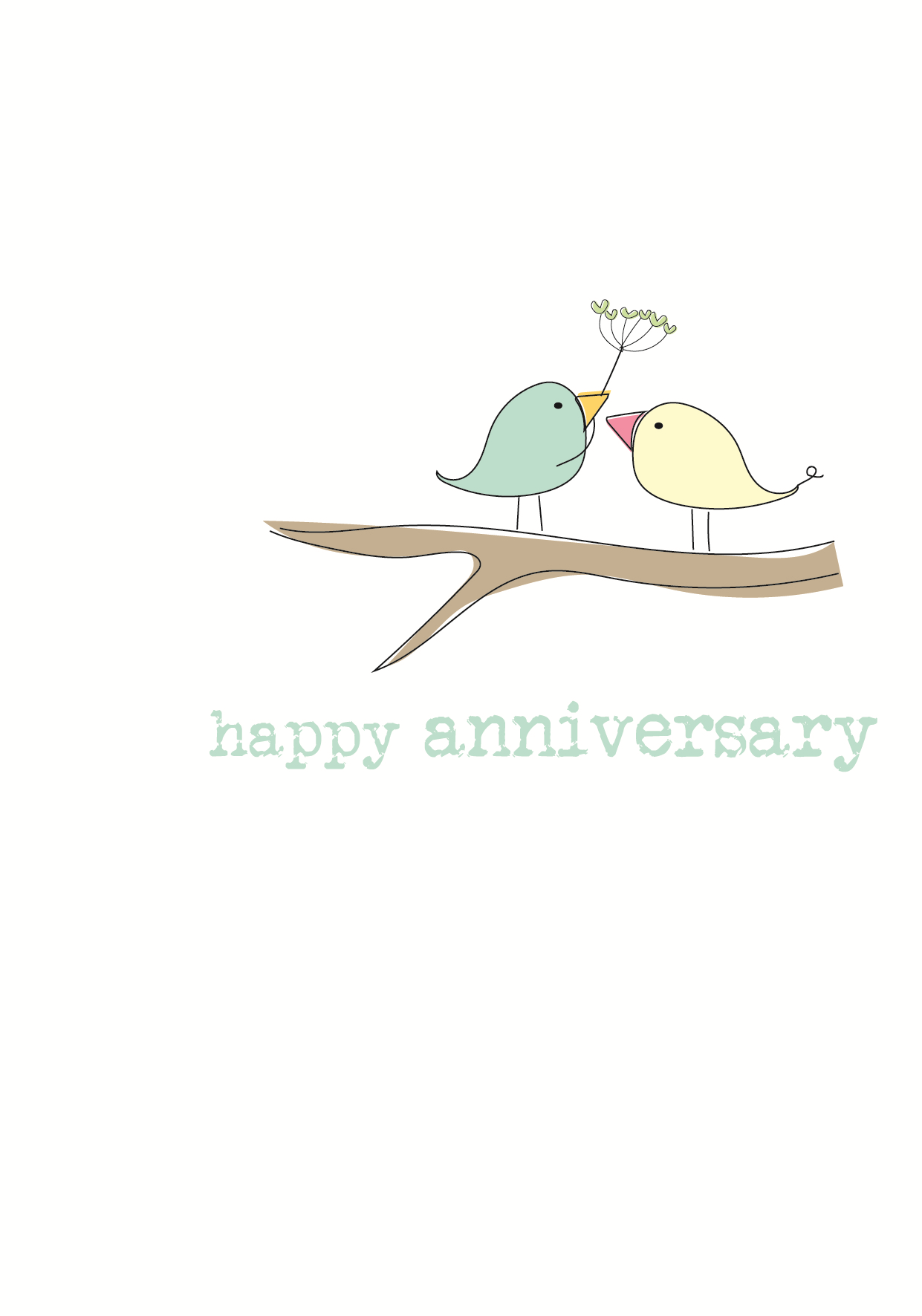 Happy Anniversary Sparkle Finished Greeting Card