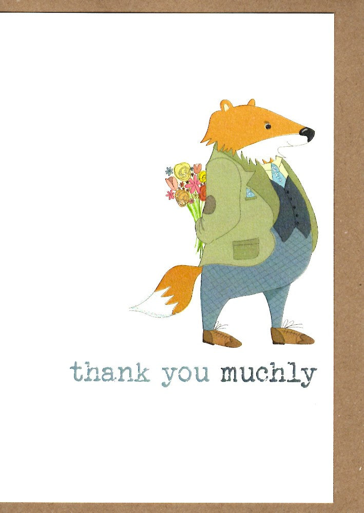 Thank You Muchly Sparkle Finished Greeting Card – Love Kate's