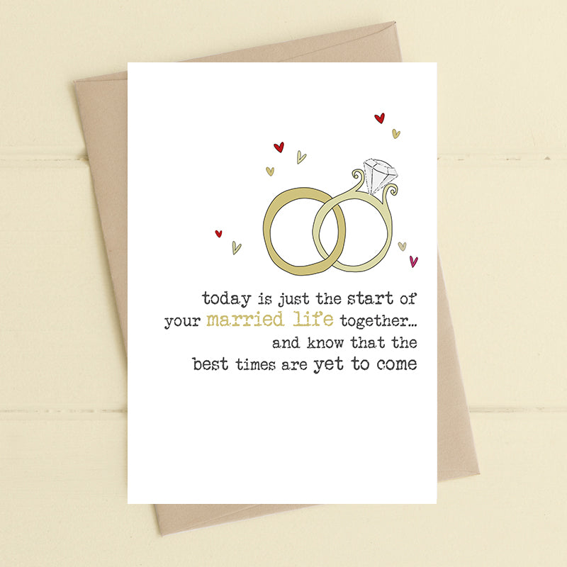 The Start Of Your Married Life Greeting Card