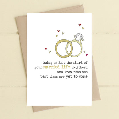 The Start Of Your Married Life Greeting Card